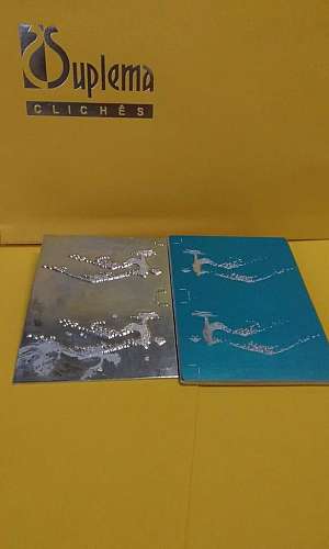 Clichê para baixo relevo Clichê para baixo relevo